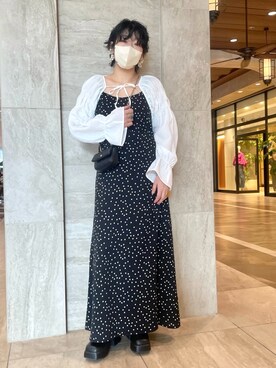 「ほめられ本命コーデ」｜「アイテム（ワンピース/ドレス）」を使った、maicoさん（レディース・156cm）の冬コーディネート
