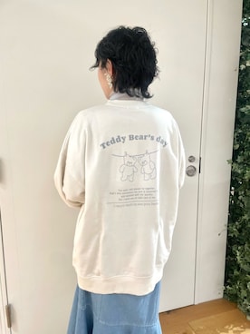 「OLIVE des OLIVE（オリーブデオリーブ）のアイテム（スウェット）」を使った、maicoさん（レディース・156cm）の冬コーディネート