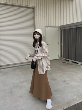 「アイテム（スカート）」を使った、hinanoさん（レディース・163cm）の夏コーディネート