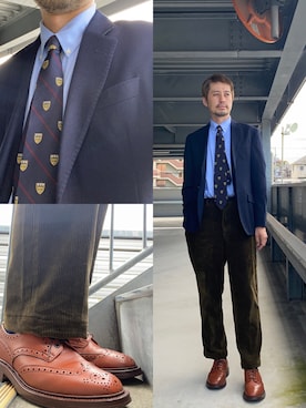 「アイテム（スウェットパンツ、ブラウン系）」を使った、uknogさん（メンズ・178cm）の秋コーディネート