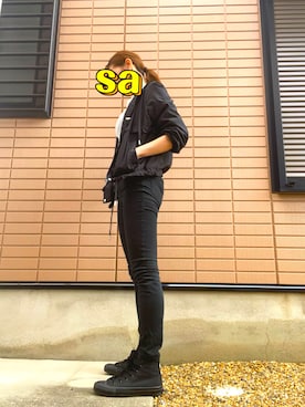 「H&M（エイチ・アンド・エム）のアイテム（パーカー）」を使った、saaaatunさん（レディース・160cm）の秋コーディネート