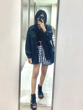 「WEGO（ウィゴー）のアイテム（ライダースジャケット）」を使った、chihiyuさん（レディース・160cm）の秋コーディネート