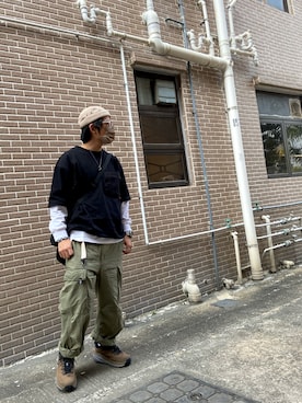 「SENSE（センス）のアイテム」を使った、Tom Chanさん（メンズ・165cm）の冬コーディネート