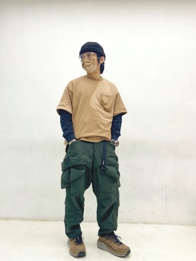 「oversize」｜「アイテム（その他シューズ）」を使った、Tom Chanさん（メンズ・165cm）の冬コーディネート