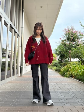 「アヴィレックス(AVIREX)」｜Runa Nagayaさん（レディース・156cm）の秋コーディネート