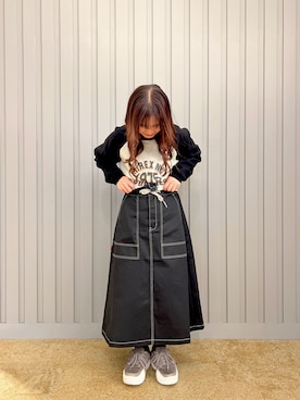 Runa Nagayaさん（レディース・156cm）の冬コーディネート