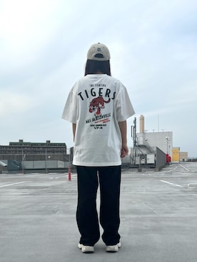「アニマル」｜「アイテム（帽子）」を使った、Runa Nagayaさん（レディース・156cm）の春コーディネート