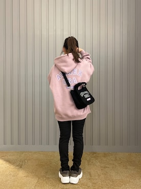 Runa Nagayaさん（レディース・156cm）の冬コーディネート