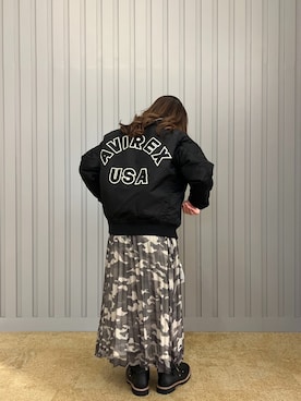 Runa Nagayaさん（レディース・156cm）の冬コーディネート