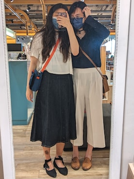 「plain-me（プレインミー）のアイテム（バッグ）」を使った、曙さん（レディース・165cm）の春コーディネート