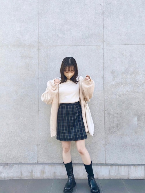 TINA:JOJUN ミニ丈 チェックプリーツスカート TINA：JOJUN スカート ミニ丈 チェックプリーツスカート