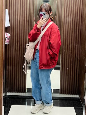「VINTAGE（ヴィンテージ）のアイテム（その他アウター）」を使った、ㄩㄝˋさん（レディース・167cm）の春コーディネート