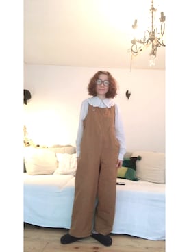 「153cm」｜「アイテム（オールインワン・サロペット）」を使った、iroas31さん（レディース・153cm）の秋コーディネート