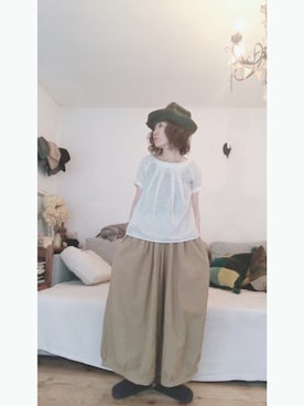 「POU DOU DOU（プードゥドゥ）のアイテム（帽子）」を使った、iroas31さん（レディース・153cm）の夏コーディネート