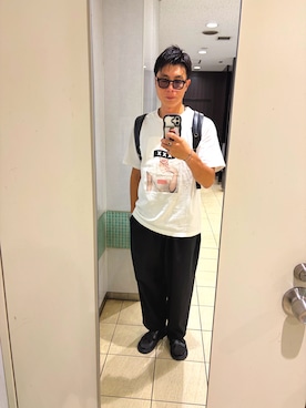 「THOM BROWNE（トムブラウン）のアイテム」を使った、ろみひーさん（メンズ・175cm）の秋コーディネート