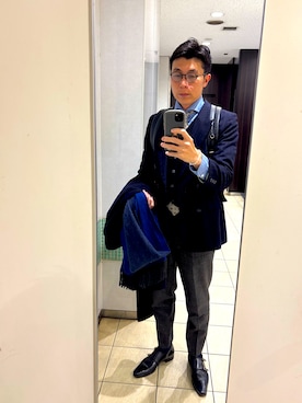 「Santoni（サントーニ）のアイテム」を使った、ろみひーさん（メンズ・175cm）の春コーディネート