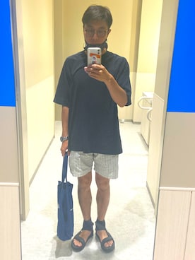「Ron Herman（ロン ハーマン）のアイテム（バッグ）」を使った、ろみひーさん（メンズ・175cm）の夏コーディネート
