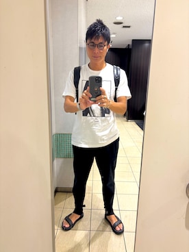 「アイテム（メガネ）」を使った、ろみひーさん（メンズ・175cm）の夏コーディネート