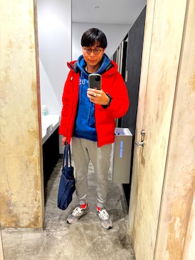 「HUF（ハフ）のアイテム」を使った、ろみひーさん（メンズ・175cm）の冬コーディネート