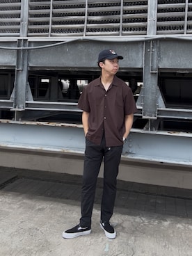 「アイテム（スリッポン）」を使った、Taiheiさん（メンズ・174cm）の夏コーディネート