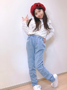 「La poche biscuie」｜Kaoさん（キッズ・129cm）の秋コーディネート