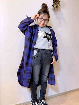 「toridory（トリドリー）のアイテム」を使った、Kaoさん（キッズ・129cm）の秋コーディネート