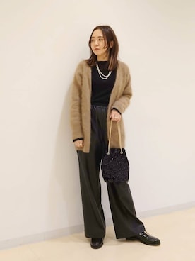 「骨格_ナチュラル」｜座間　オデット エ オディール スタッフさん（レディース・157cm）の冬コーディネート