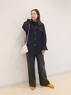 「骨格_ナチュラル」｜座間　オデット エ オディール スタッフさん（レディース・157cm）の冬コーディネート