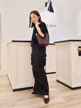 「イエベ春」｜座間　オデット エ オディール スタッフさん（レディース・157cm）の秋コーディネート