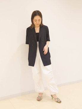 「骨格_ナチュラル」｜座間　オデット エ オディール スタッフさん（レディース・157cm）の春コーディネート