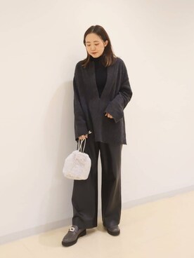 「骨格_ナチュラル」｜座間　オデット エ オディール スタッフさん（レディース・157cm）の冬コーディネート