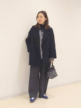 「骨格_ナチュラル」｜座間　オデット エ オディール スタッフさん（レディース・157cm）の冬コーディネート