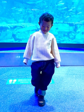 「moimoln（モイモルン）のアイテム（トップス）」を使った、ぽんさん（キッズ・90cm）の冬コーディネート