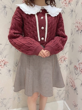 「evelyn（evelyn）のアイテム（ワンピース）」を使った、しおりんさん（レディース・150cm）の秋コーディネート