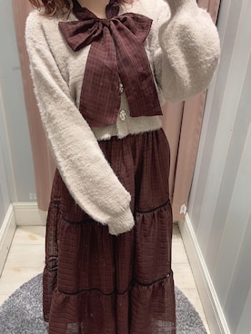 「evelyn（evelyn）のアイテム（ワンピース）」を使った、しおりんさん（レディース・150cm）の冬コーディネート