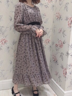 「evelyn（evelyn）のアイテム（ワンピース）」を使った、しおりんさん（レディース・150cm）の秋コーディネート