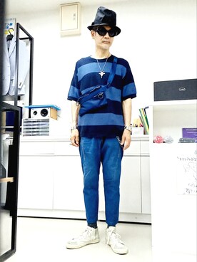 「アイテム（ウォレットチェーン）」を使った、2440046さん（メンズ・172cm）の秋コーディネート