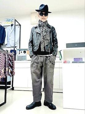「no brand（ノーブランド）のアイテム（財布/小物）」を使った、2440046さん（メンズ・172cm）の秋コーディネート