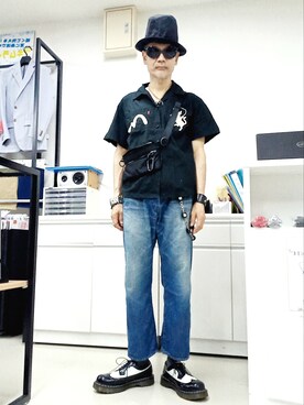 「アイテム（ウォレットチェーン）」を使った、2440046さん（メンズ・172cm）の夏コーディネート