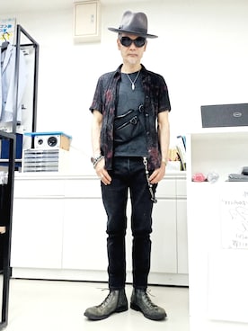 「TORNADO MART（トルネードマート）のアイテム（トップス）」を使った、2440046さん（メンズ・172cm）の夏コーディネート