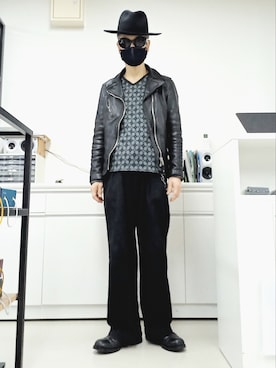 「SHAREEF（シャリーフ）のアイテム（パンツ）」を使った、2440046さん（メンズ・172cm）の春コーディネート