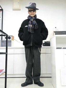 「Rodeo Crowns（ロデオクラウンズ）のアイテム（ジャケット/アウター）」を使った、2440046さん（メンズ・172cm）の冬コーディネート
