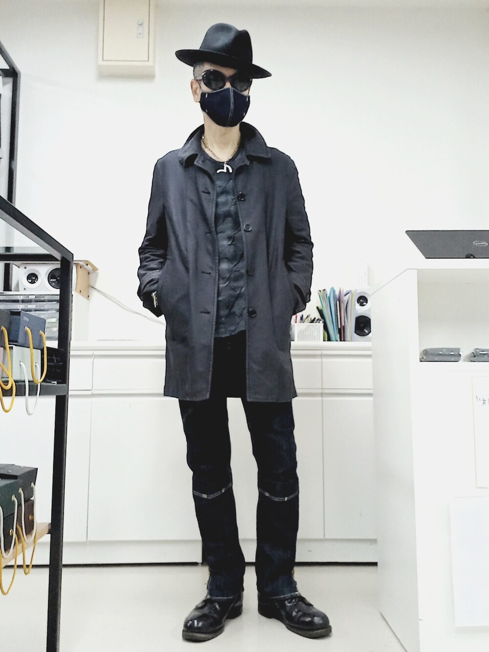 COMME des GARCONS SHIRT ステンカラーコート 黒 2001025E0153 COMME des GARCONS SHIRTのステンカラーコートを使った人気