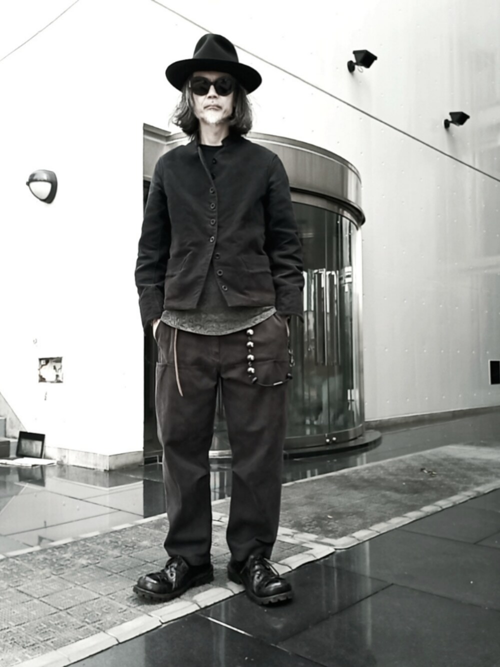 ANATOMICA アナトミカ ノーカラー ジャケット ANATOMICAのノーカラージャケットを使った人気ファッション