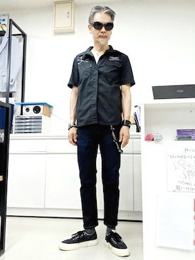 「Stepney Workers Club（ステファニーワーカーズクラブ）のアイテム」を使った、2440046さん（メンズ・172cm）の夏コーディネート