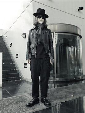 「アイテム（ウォレットチェーン）」を使った、2440046さん（メンズ・172cm）の冬コーディネート