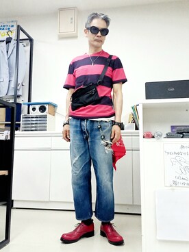 「アイテム（ウォレットチェーン）」を使った、2440046さん（メンズ・172cm）の夏コーディネート