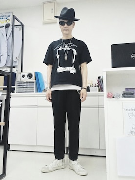 「JUNYA WATANABE MAN（ジュンヤワタナベマン）のアイテム（Tシャツ/カットソー）」を使った、2440046さん（メンズ・172cm）の夏コーディネート