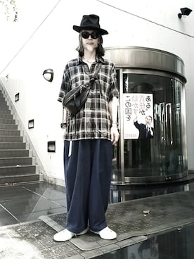 「HARE（ハレ）のアイテム（パンツ）」を使った、2440046さん（メンズ・172cm）の夏コーディネート