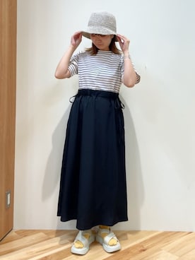 「Samansa Mos2 blue（サマンサモスモスブルー）のアイテム（帽子）」を使った、maiさん（レディース・154cm）の春コーディネート